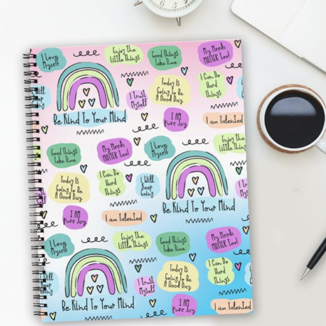 Positive Affirmations Notebook (Think happy thoughts with this positive affirmation notebook. Great for school or for journaling,)