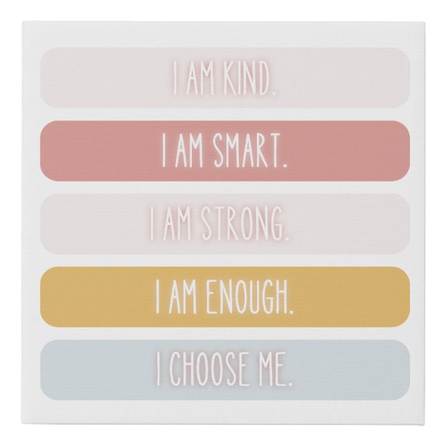 Positive Affirmations Print Set, Kids Wall Art,  (Front)