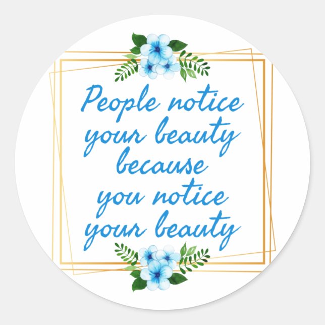positive affirmations quotes for her classic round sticker (Front)