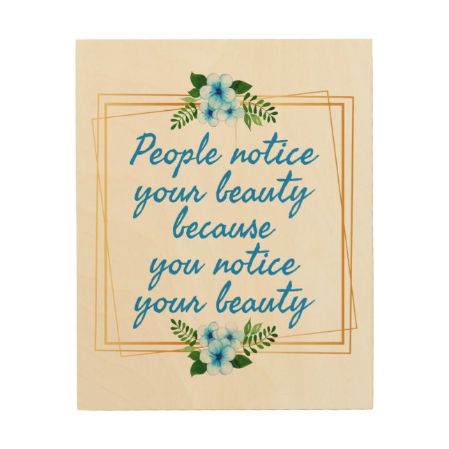 positive affirmations quotes for her wood wall art (Front)