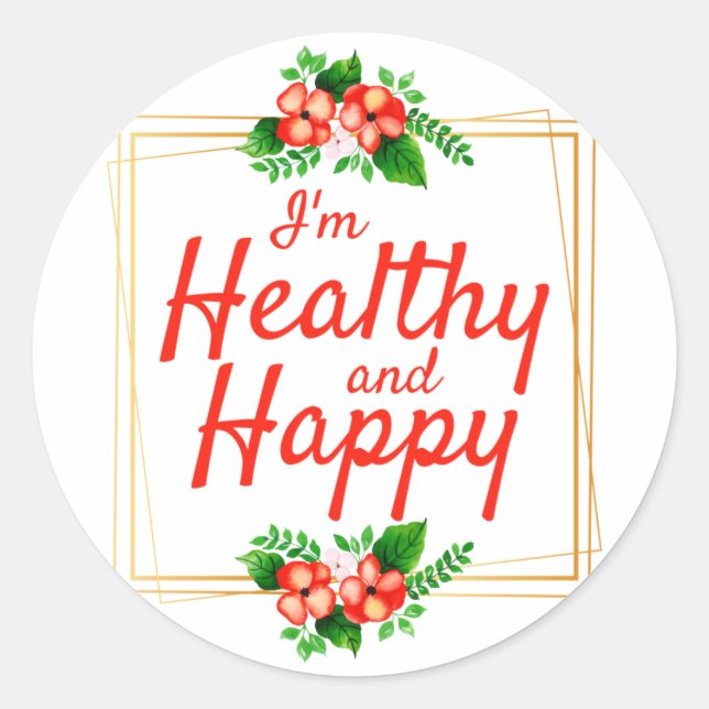positive affirmations quotes for work and life classic round sticker (Front)