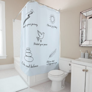 Positive Affirmations Shower Curtain