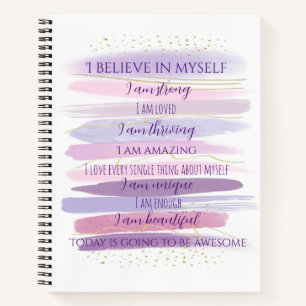 Positive Affirmations Watercolor Notebook