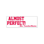 [ Thumbnail: Positive "Almost Perfect!" Grading Rubber Stamp ]
