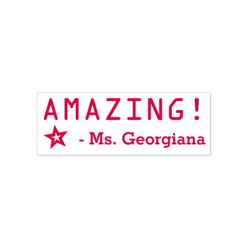 Positive AMAZING Grading Rubber Stamp