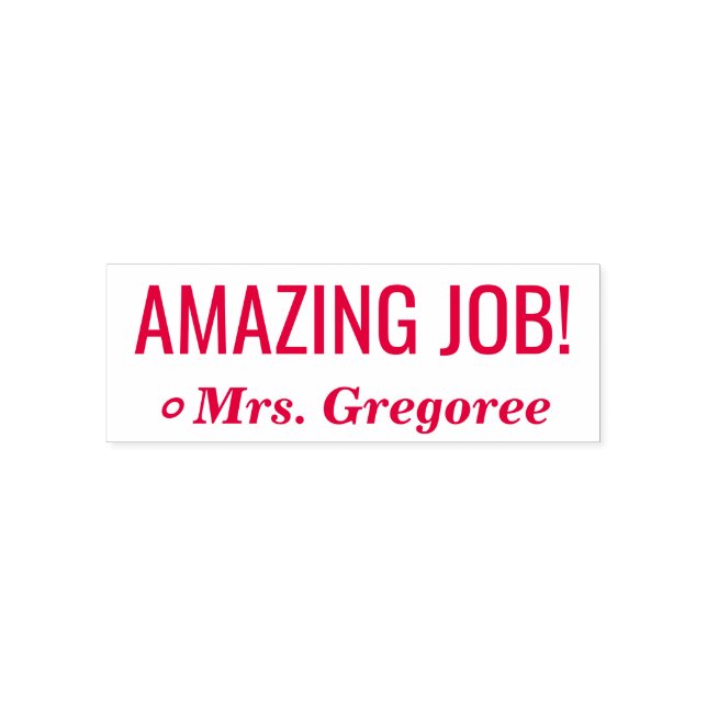 Positive "AMAZING JOB!" Marking Rubber Stamp (Design)