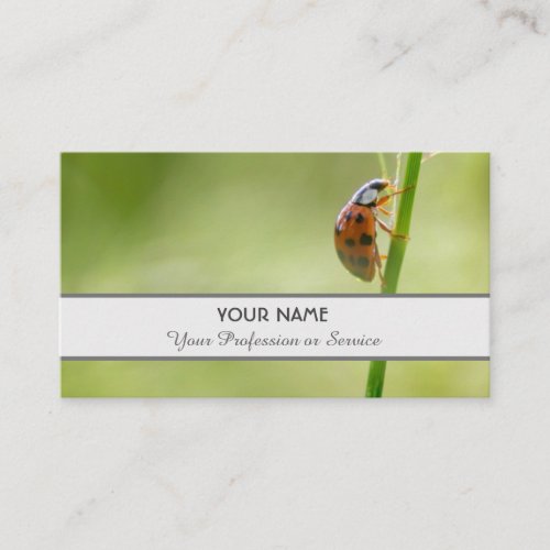 Positive and lucky ladybug for zen and education b business card