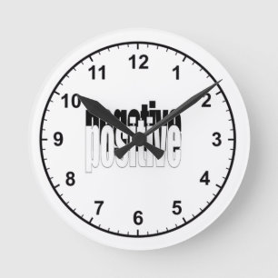 Positive And Negative Round Clock