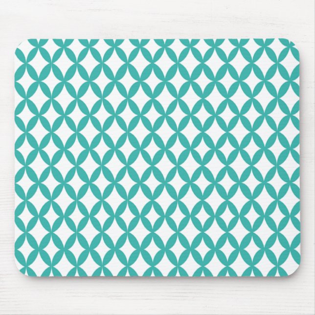 Positive and Negative Space Teal Mouse Pad (Front)