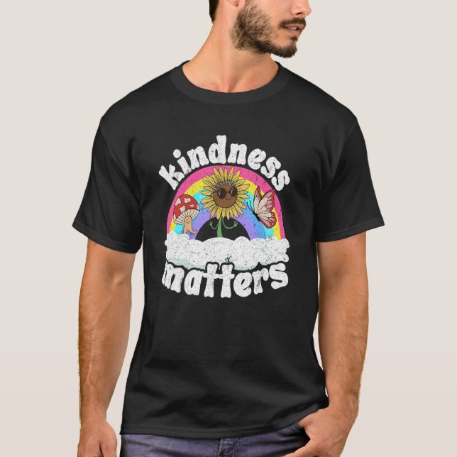 Positive Anti Bullying Rainbow Sped Teacher Kindne T-Shirt (Front)