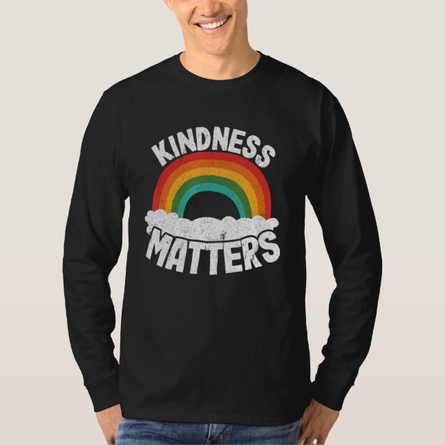 Positive Anti Bullying Rainbow Sped Teacher Kindne T-Shirt (Front)