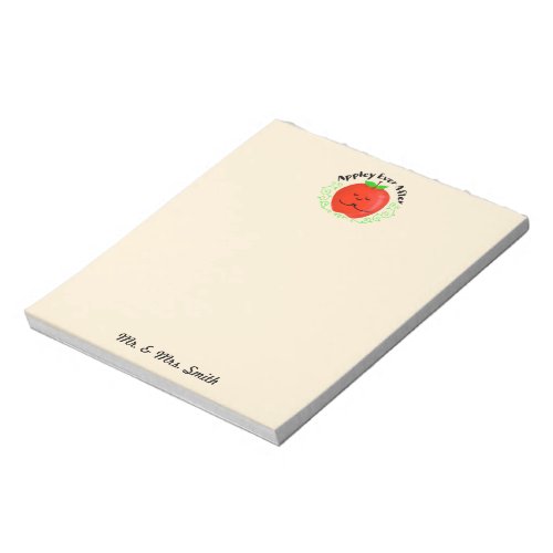 Positive Apple Pun _ Appley Ever After Notepad