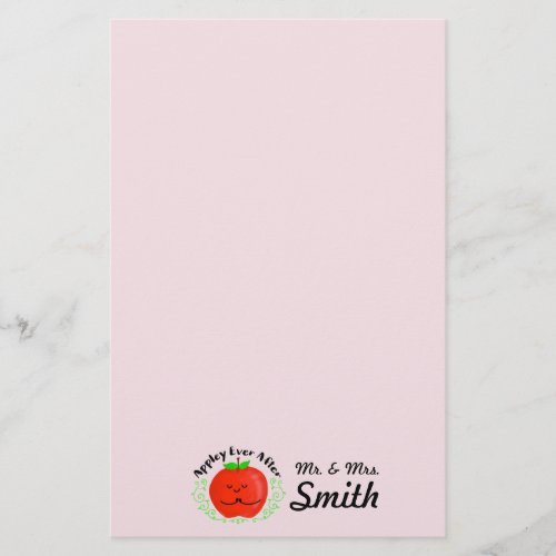 Positive Apple Pun _ Appley Ever After Stationery