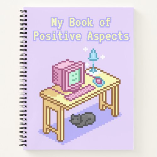 Positive Aspects Cute Geek Computer Gratitude Notebook
