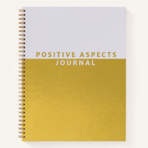 Positive Aspects Minimalist Lilac Gold Foil Notebook