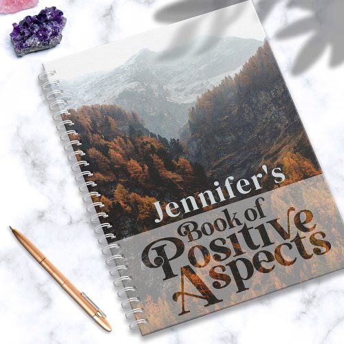 Positive Aspects Name Photo Law of Attraction Boho Notebook