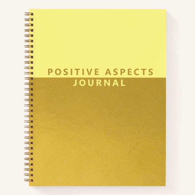 Positive Aspects Trendy Gold Gratitude Journal (Front)