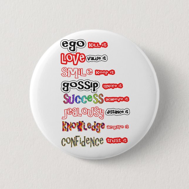 Positive Assets and Negative Liabilities Button (Front)