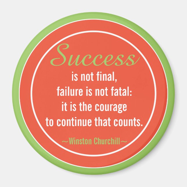 Positive Attitude-Churchill Quotation Motivational Magnet (Front)