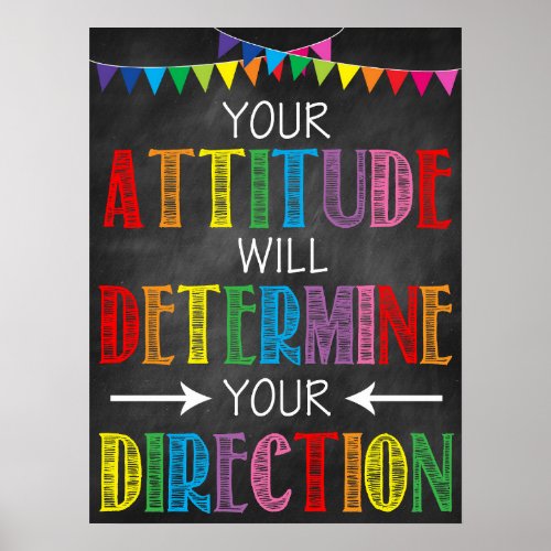 Positive Attitude Classroom Poster