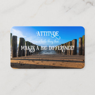 Positive attitude motivational quote life coaching business card