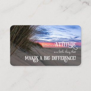 Positive attitude motivational quote life coaching business card