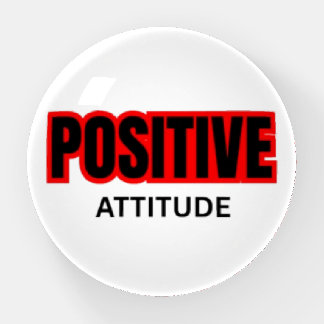 Positive Attitude Motivational Typography T-Shirt Paperweight
