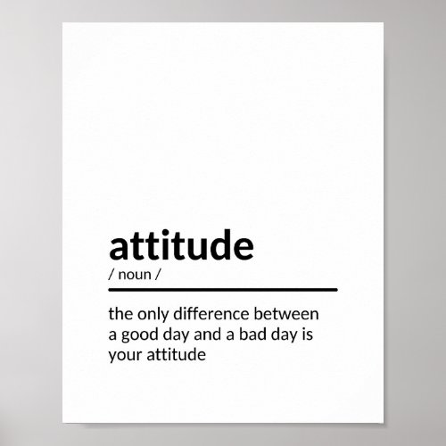 Positive Attitude Quote Poster