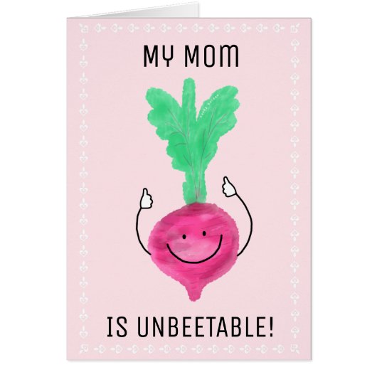 Positive Beet Pun - Unbeetable Cards (Front)