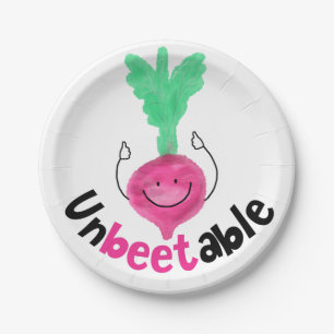 Positive Beet Pun - Unbeetable Paper Plates
