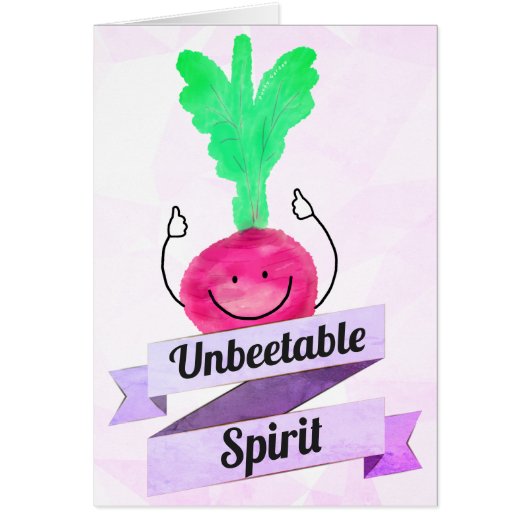 Positive Beet Pun - Unbeetable Spirit Cards (Front)