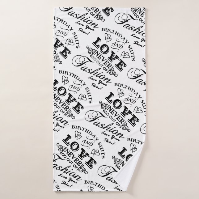 Positive Body Image, Love Your Skin Bath Towel (Bath Towel)