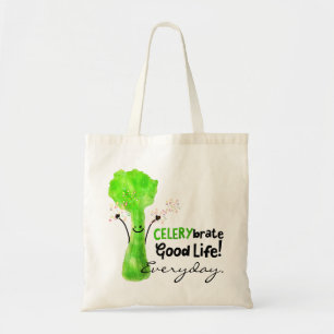 Positive Celery Pun - Celerybrate Good Life Tote Bag