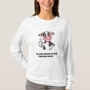 Positive Cow – Funny Cartoon T-shirt