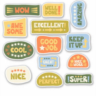 Positive Encouragement Students  Reward  Sticker