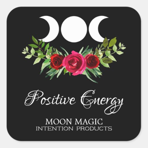 Positive Energy Crystal Candle Labels