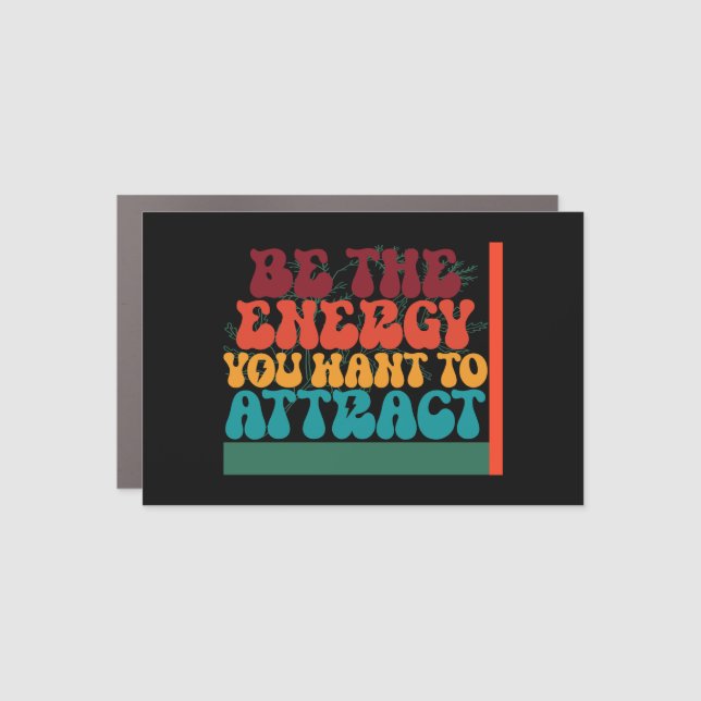 Positive Energy Graphic Design  Car Magnet (Front)