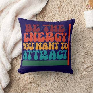 Positive Energy Graphic Design Throw Pillow