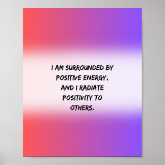 positive energy - Motivational Quote Poster