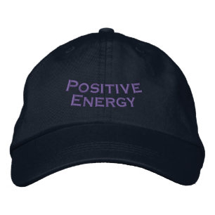 Positive Energy Personalized Navy Motivational-Hat Embroidered Baseball Cap