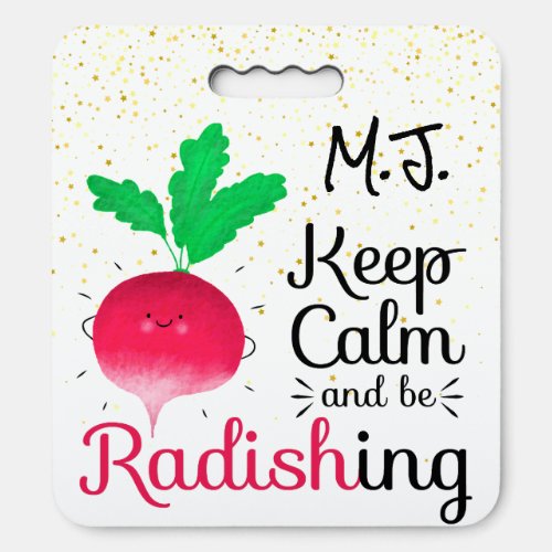 Positive Food Art Puns and Quotes _ Punny Garden Seat Cushion