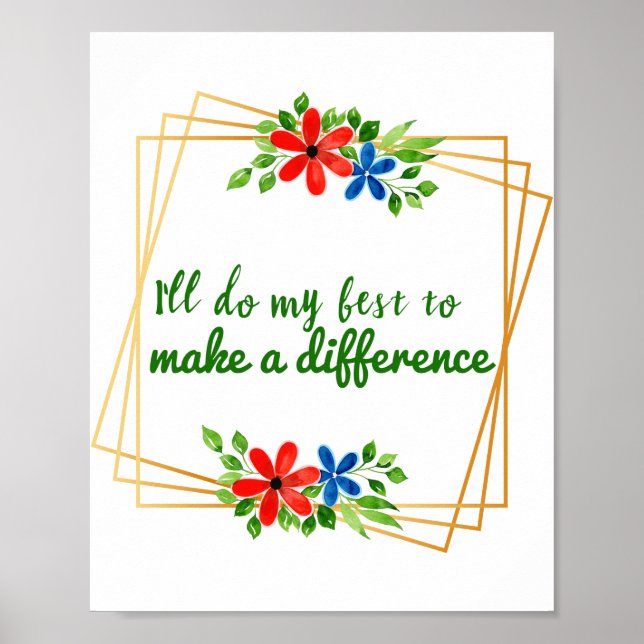 positive good vibes quotes for life acceptance poster (Front)