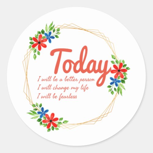 positive good vibes quotes for success classic round sticker