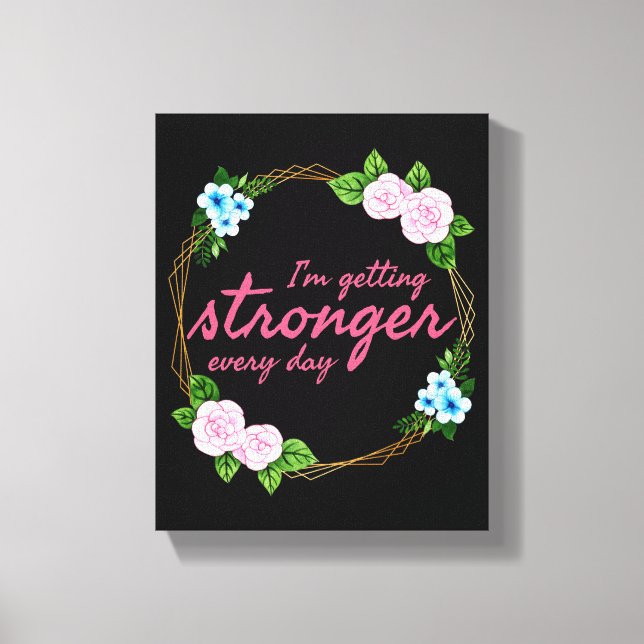 positive good vibes quotes for work canvas print (Front)