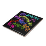 Positive Graffiti Tile<br><div class="desc">Positive messages through art, pass it on. That's the message behind this wall of positive graffiti. This tile is great for decorative use, or practical use.</div>