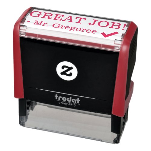 Positive GREAT JOB Commendation Rubber Stamp