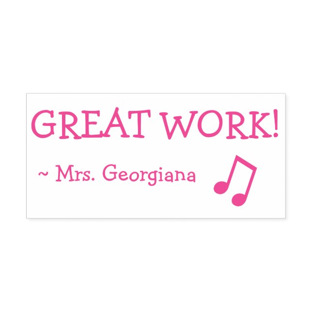 Positive "GREAT WORK!" Marking Rubber Stamp (Design)