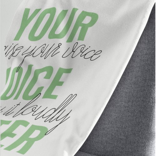 Positive Green Your Voice Matter Motivation Quote  Fleece Blanket