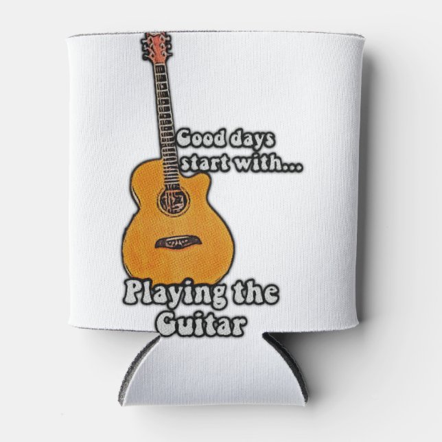 positive guitar quote for guitarists can cooler (Front)