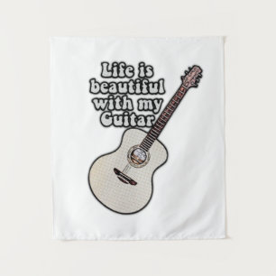 positive guitar sayings for guitar players tapestry